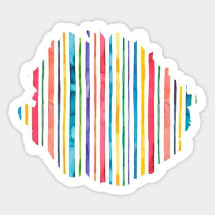 Marine Colorful Stripes Multi Sticker